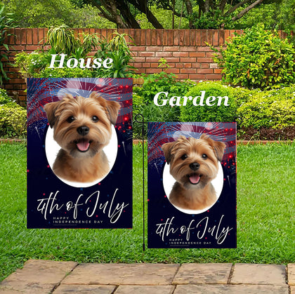 Norfolk Terrier - Best of Breed  Independence Day July 4th Fourth of July   Outdoor House and Garden Flag