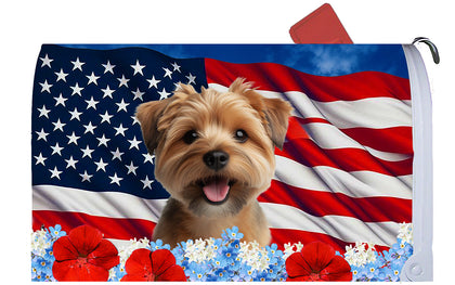 Norfolk Terrier - Best of Breed Patriotic Mailbox Cover Hi-Grade Vinyl 6" x 19"