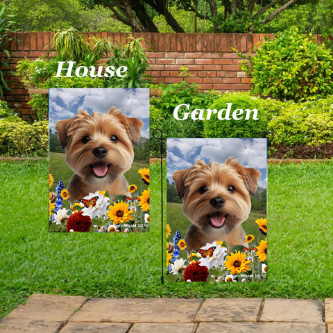 Norfolk Terrier - Best of Breed  Summer Fields Outdoor House and Garden Flag