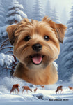 Norfolk Terrier - Best of Breed  Winter Wonderland Outdoor House and Garden Flag