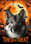 Norwegian Elkhound -  Best of Breed  Halloween Outdoor House and Garden Flag