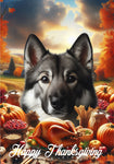 Norwegian Elkhound -  Best of Breed  Thanksgiving Outdoor House and Garden Flag