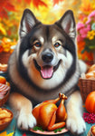 Norwegian Elkhound - Best of Breed DCR Thanksgiving Outdoor House and Garden Flag