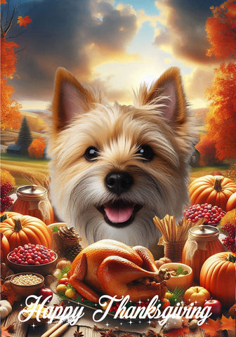 Norwich Terrier - Best of Breed  Thanksgiving Outdoor House and Garden Flag