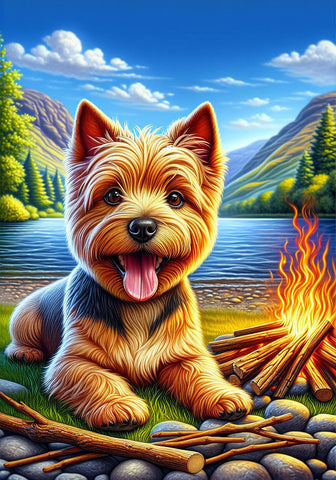 Norwich Terrier - Best of Breed DCR Summer Camping   Outdoor House and Garden Flag