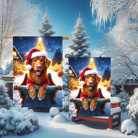 Nova Scotia Duck Tolling - Best of Breed DCR Christmas Outdoor House and Garden Flag