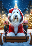 Old English Sheepdog - Best of Breed DCR Christmas Outdoor House and Garden Flag