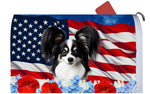 Papillion Black/White - Best of Breed Patriotic Mailbox Cover Hi-Grade Vinyl 6" x 19"