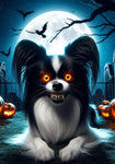 Papillon Black and White - Best of Breed DCR Halloween Outdoor House and Garden Flag