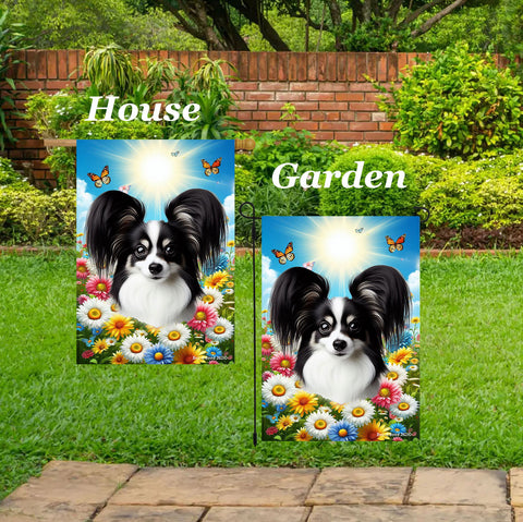 Papillion Black/White - Best of Breed  Summer Butterflies Outdoor House and Garden Flag
