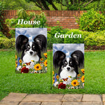 Papillion Black/White - Best of Breed  Summer Fields Outdoor House and Garden Flag