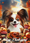Papillion R/W - Best of Breed  Thanksgiving Outdoor House and Garden Flag