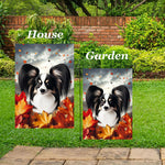 Papillion Tri - Best of Breed  Fall Leaves Outdoor House and Garden Flag