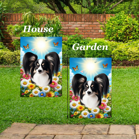 Papillion Tri - Best of Breed  Summer Butterflies Outdoor House and Garden Flag