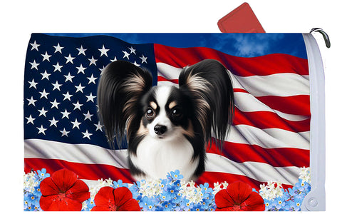 Papillion Tri - Best of Breed Patriotic Mailbox Cover Hi-Grade Vinyl 6" x 19"