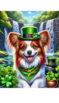 Papillon Red and White - Best of Breed DCR Saint Patricks Day Day Outdoor House and Garden Flag