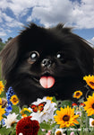 Pekingese Black - Best of Breed  Summer Fields Outdoor House and Garden Flag