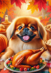 Pekingese - Best of Breed DCR Thanksgiving Outdoor House and Garden Flag