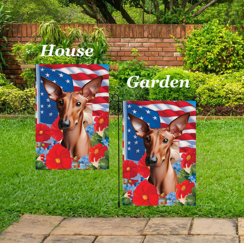 Pharoah Hound -  Best of Breed  Patriotic I All-American Outdoor House and Garden Flag