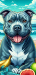 Pit Bull Blue - Best of Breed DCR 100% Poly Velour Micro Fiber Beach Towel Quick Dry 30" x 60"