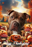Pit Bull Terrier - Best of Breed  Thanksgiving Outdoor House and Garden Flag