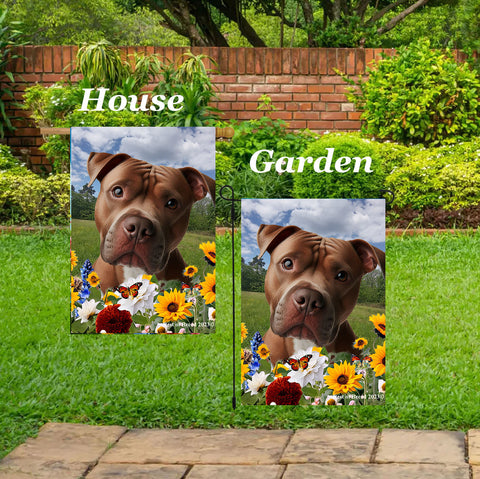 Pit Bull Terrier - Best of Breed  Summer Fields Outdoor House and Garden Flag