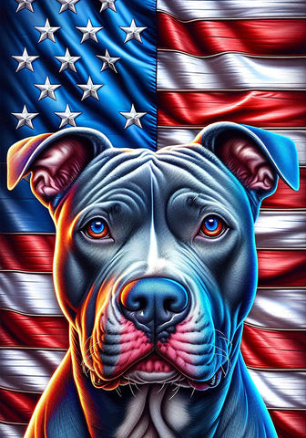 Pit Blue Blue - Best of Breed DCR Patriotic III   Outdoor House and Garden Flag