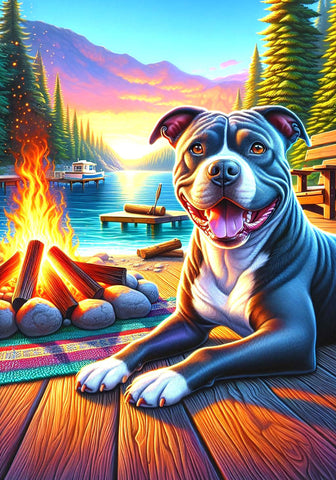 Pit Blue Blue - Best of Breed DCR Summer Camping   Outdoor House and Garden Flag