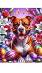 Pit Bull Red - Best of Breed DCR Easter Holiday    Outdoor House and Garden Flag