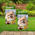 Pomeranian Cream - Best of Breed  Summer Fields Outdoor House and Garden Flag