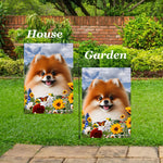 Pomeranian Red - Best of Breed  Summer Fields Outdoor House and Garden Flag