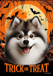 Pomsky -  Best of Breed  Halloween Outdoor House and Garden Flag