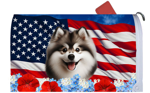 Pomsky -  Best of Breed Patriotic Mailbox Cover Hi-Grade Vinyl 6" x 19"