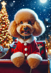 Poodle Apricot - Best of Breed DCR Christmas Outdoor House and Garden Flag