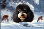 Poodle Black/Tan -  Best of Breed Winter Wonderland Floor Mat Tufted Loop 18" x 27"