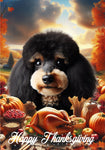 Poodle Black/Tan -  Best of Breed  Thanksgiving Outdoor House and Garden Flag