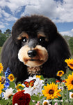 Poodle Black/Tan -  Best of Breed  Summer Fields Outdoor House and Garden Flag