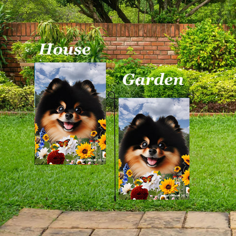 Poodle Black/Tan -  Best of Breed  Summer Fields Outdoor House and Garden Flag