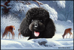 Poodle Black - Best of Breed Winter Wonderland Floor Mat Tufted Loop 18" x 27"