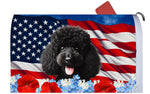 Poodle Black - Best of Breed Patriotic Mailbox Cover Hi-Grade Vinyl 6" x 19"