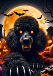 Poodle Black - Best of Breed DCR Halloween Outdoor House and Garden Flag