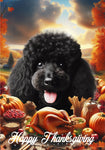 Poodle Black - Best of Breed  Thanksgiving Outdoor House and Garden Flag