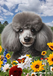 Poodle Silver - Best of Breed  Summer Fields Outdoor House and Garden Flag