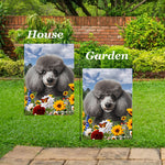 Poodle Silver - Best of Breed  Summer Fields Outdoor House and Garden Flag