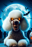 Poodle White - Best of Breed DCR Halloween Outdoor House and Garden Flag