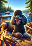 Poodle Black - Best of Breed DCR Summer Camping   Outdoor House and Garden Flag
