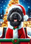 Portuguese Water Dog Black - Best of Breed DCR Christmas Outdoor House and Garden Flag