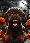 Portuguese Water Dog Brown - Best of Breed DCR Halloween Outdoor House and Garden Flag