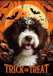 Portuguese Water Dog Brown -  Best of Breed  Halloween Outdoor House and Garden Flag