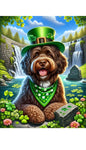 Portuguese Water Dog Brown - Best of Breed DCR Saint Patricks Day Day Outdoor House and Garden Flag